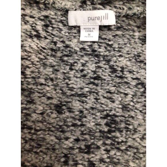 Pure Jill J Jill Sweater Womens Medium Petite Marled Buttons Pockets Cardigan - Picture 7 of 8